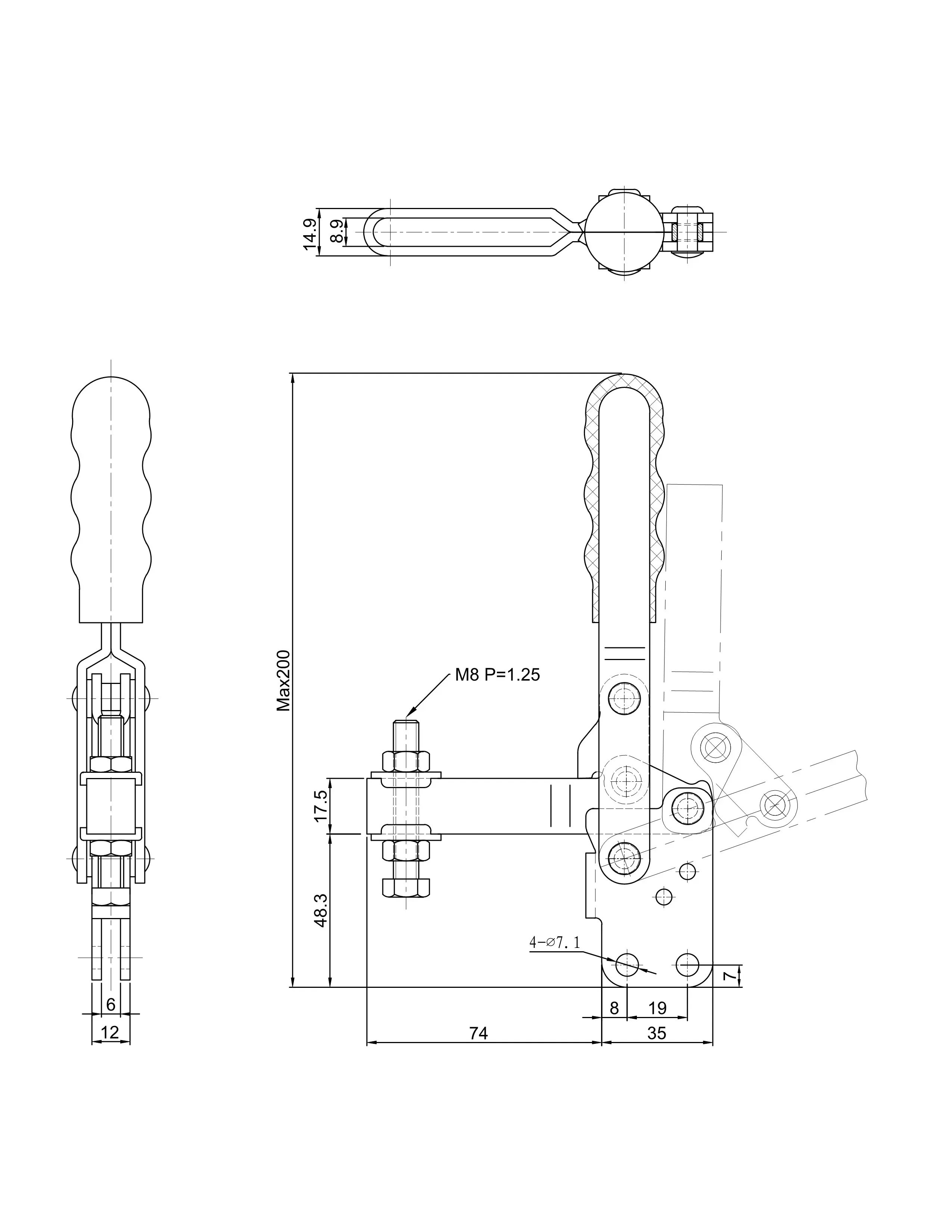 Прижим шарнирно-рычажный Арт. CH-12501B