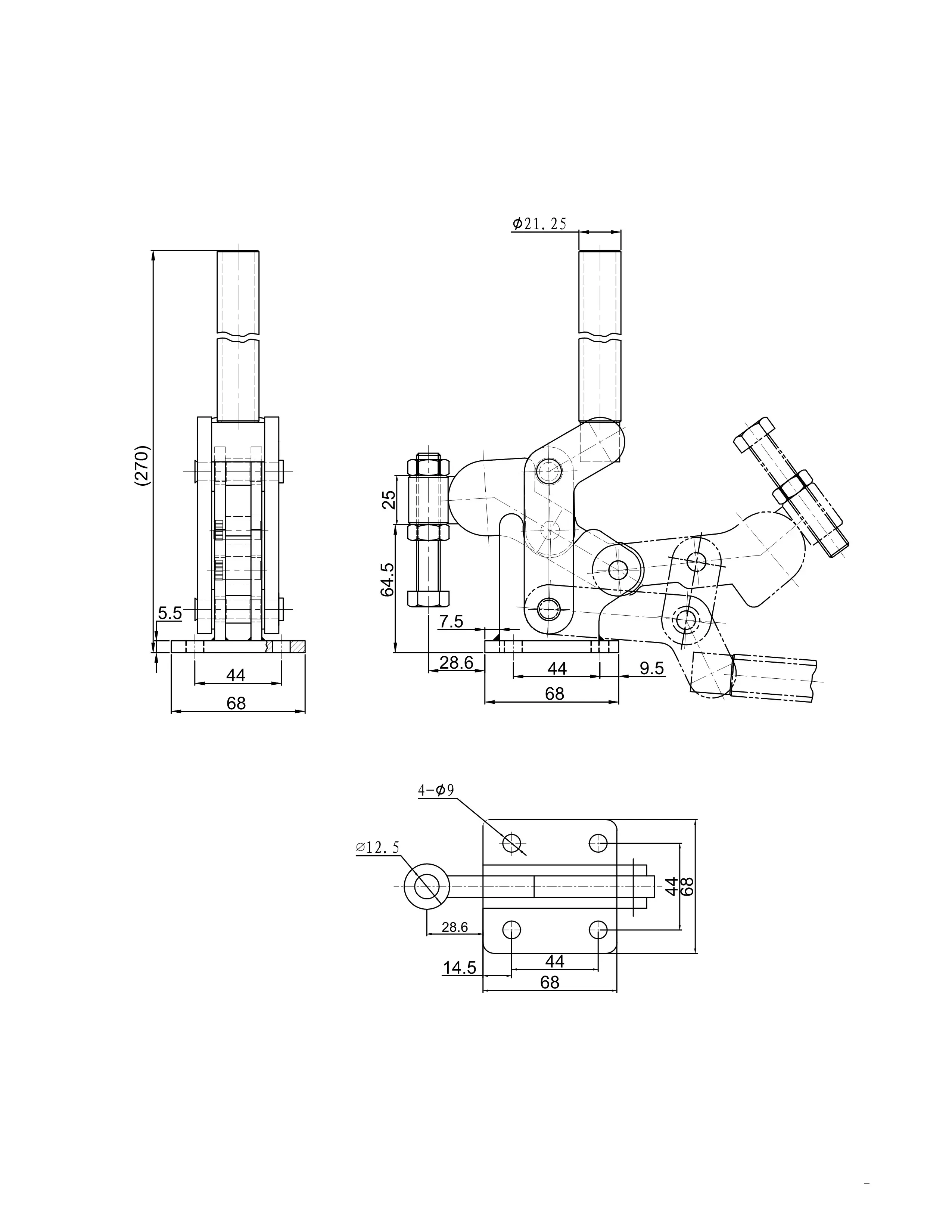 Прижим шарнирно-рычажный Арт. CH-101KI