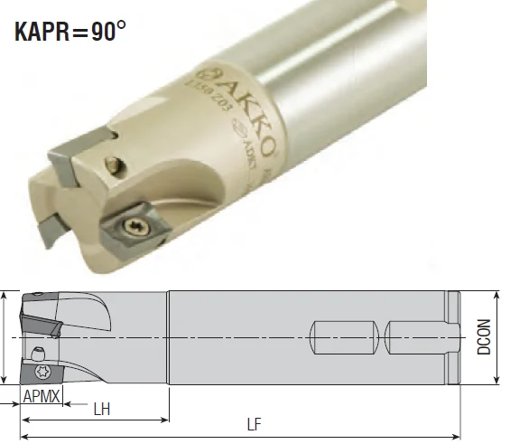 AEM90-AD1505-D25-W25-L150-Z02 S-тип концевая фреза