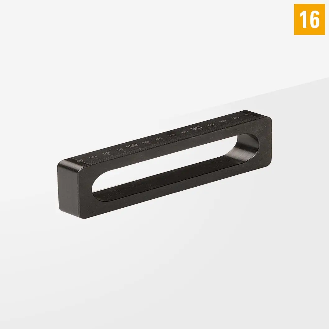 Стопор-слот с линейкой L150 Сталь с отделкой чернением D16-05015-000