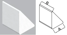 Наполнитель для галтовки Керамика ACT Скошенная призма 10х10 мм LC Легкая шлифовка