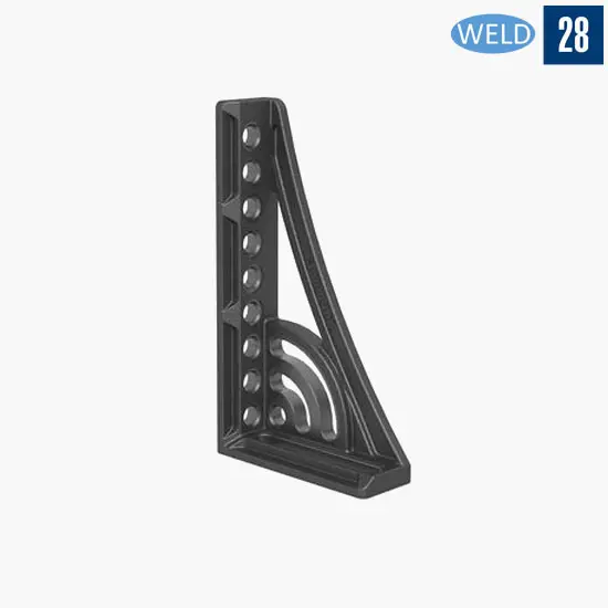 Упорный и крепежный угольник 500 G (правый) с повортным угольником