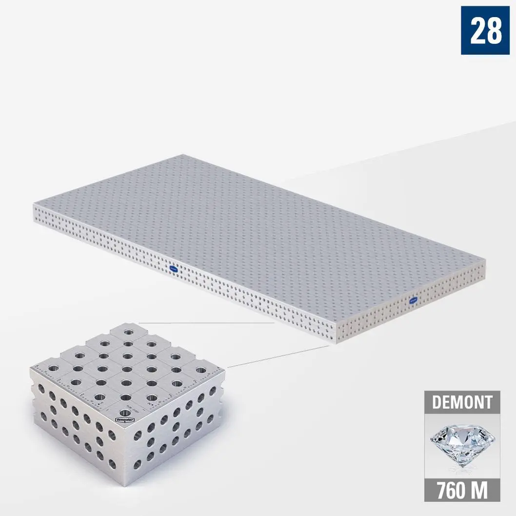 PROFIPlusLINE PL 3D Сварочный стол 28 4000х2000 Азотированный DEMONT 760 M без опор PL28-01005-500