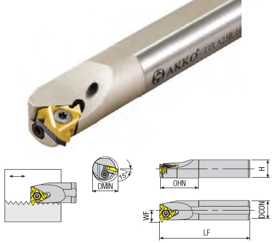 TIR/L S32S 27 Державка для нарезания наружной резьбы 