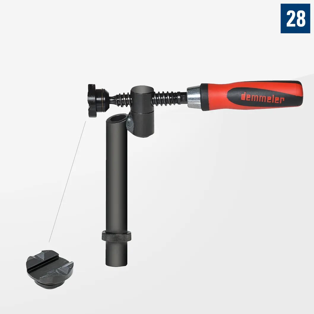 Струбцина толкающего типа 90° H220 D28-07008-000