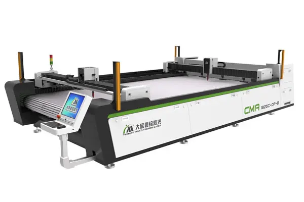 3000 х 2100  СО2 лазерный станок, предназначенный для раскроя тканных материалов CMA2130C-DF-A