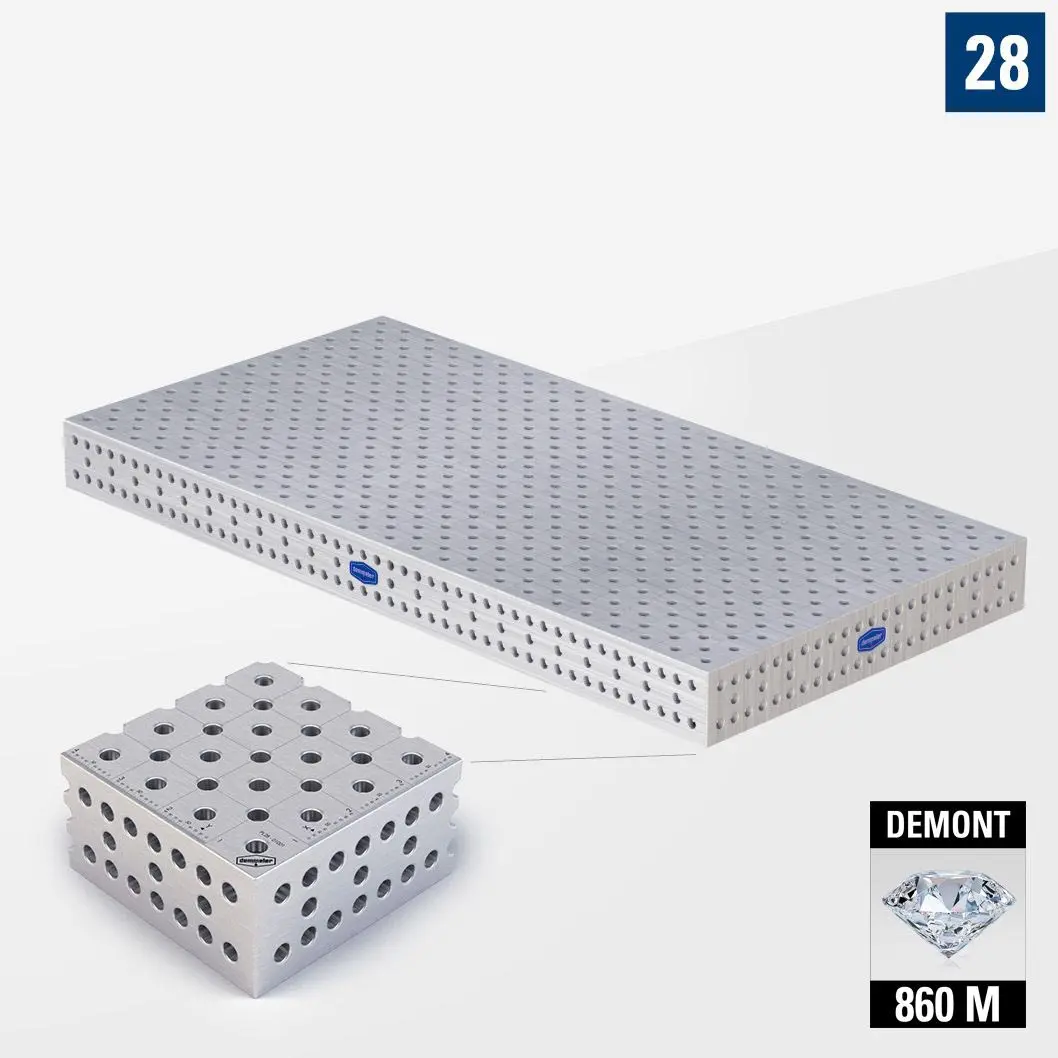 PROFIPlusLINE PL 3D Сварочный стол 28 2000х1000 Азотированный DEMONT 860 M без опор PL28-01002-700