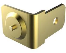 Контакт заземления однолепестковый приварной латунь ширина контакта 6,3 мм, высота контакта 12 мм