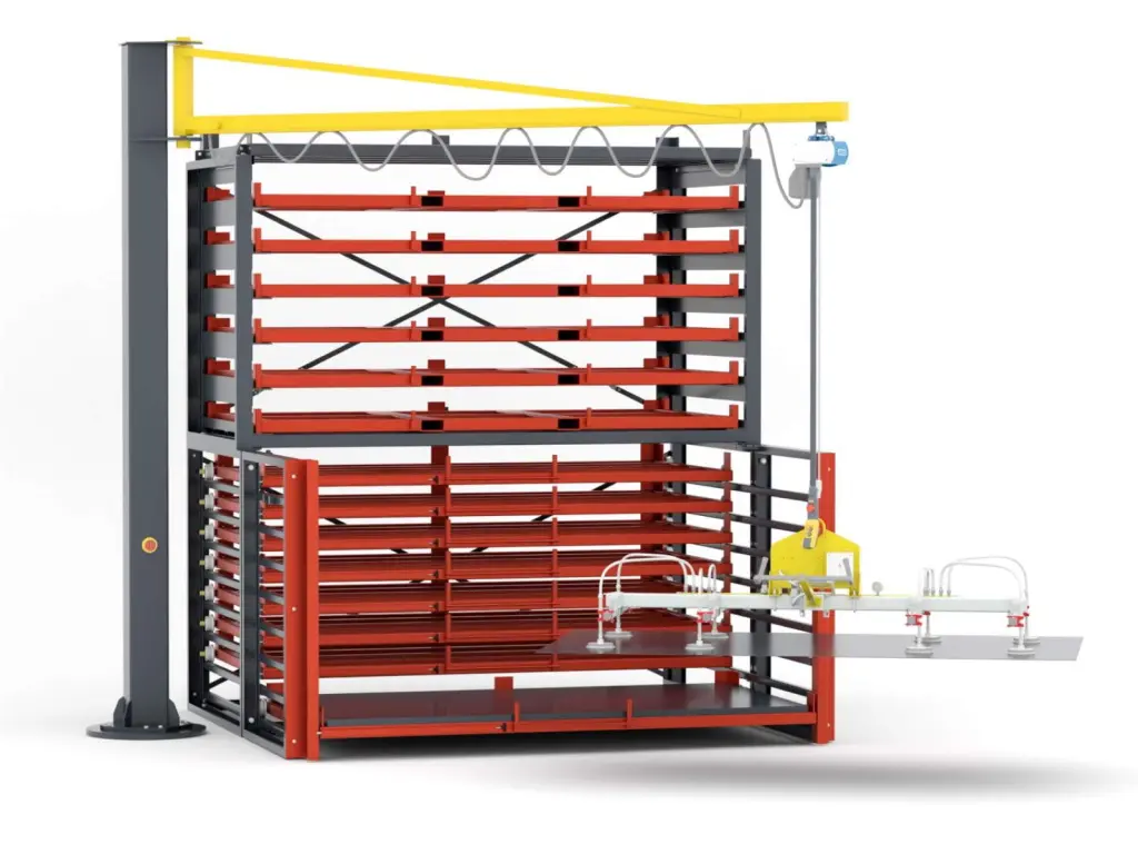 Стеллажи для листов в комплекте с вакуумными траверсами.jpeg