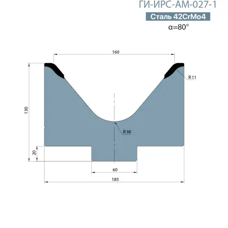 Одноручьевая матрица-вставка Promecam/Amada  ГИ-ИРС-АМ-027-1