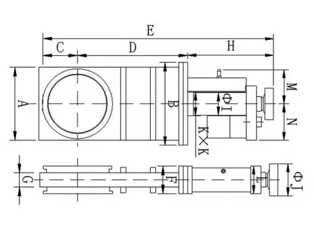 Шиберный затвор высоковакуумный. Электромеханический Фланец ISO-K160 нержавеющая сталь.