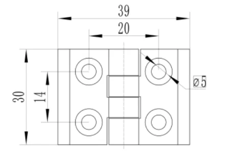 Петля алюминиевая М4 для алюминиевых профилей, серия 2020, ALF-LC2020-A