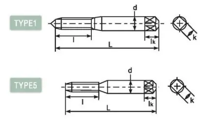 Метчик с прямой канавкой DLST-HT502