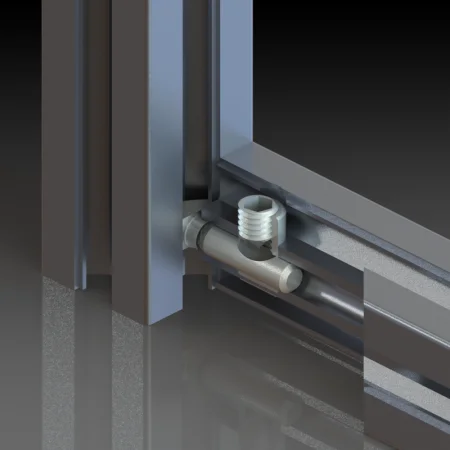 Быстрый соединитель встроенного типа для алюминиевых профилей М8, паз 10, угол 90 градусов, ALF-FCM8-10/90