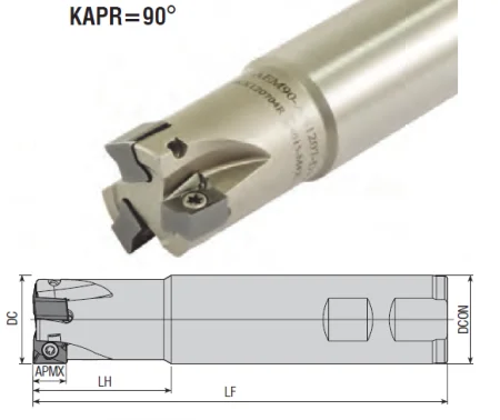 AEM90-AN1207-D32-W32-L150-Z03 S-тип концевая фреза