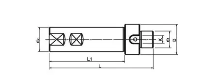 Удлинитель стержня для фрезы с прямым хвостовиком C32-FMB22-150