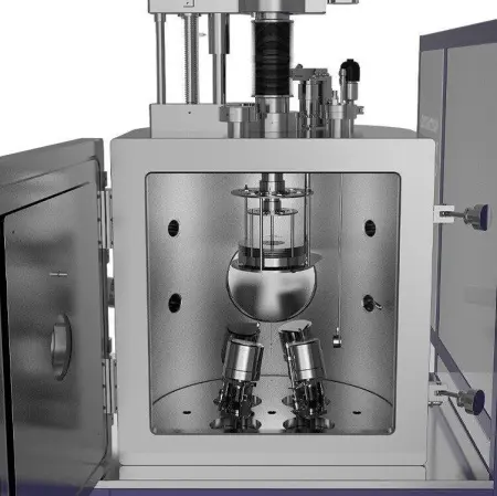 Трехмагнетронная комбинированная установка напыления (2DC/1RF) + 2 термических испарителя