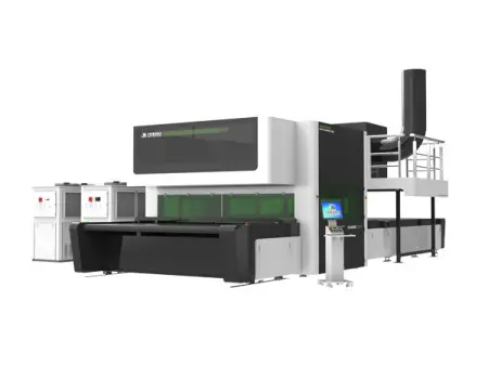 3000 х 1500  СО2 лазерный станок, предназначенный для серийного раскроя подушек безопасности для автомобилей HCM3015C-DF-A