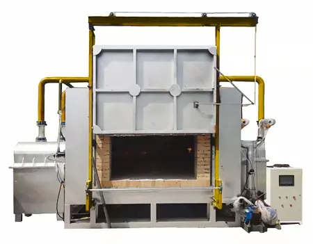 Газовая прокалочная печь для выжигания модельного состава односекционная