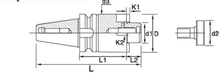Держатель торцевой фрезы BT50-FMB22-400BG