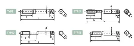 Метчик заостренный со спиральными канавками DLPOTU405