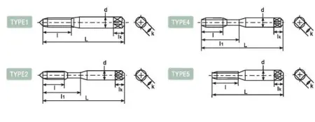 Метчик твердосплавный со спиральными канавками DLOT-POTU481