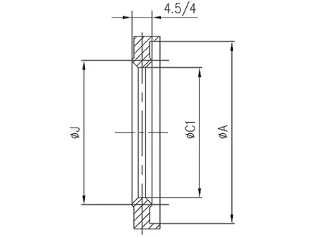 Сверхвысоковакуумное уплотнительное кольцо KF50 (односторонее)