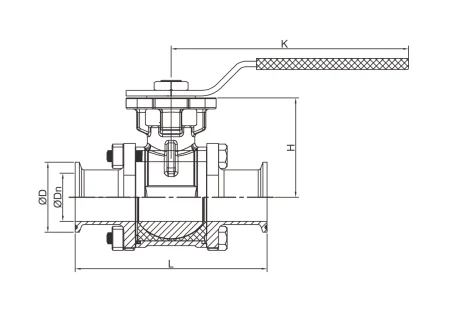 Шаровой кран (размер 5" Стандарт 3A)