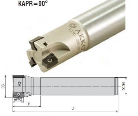 AEM90-AN11-D25-C25-L200-Z02 S-тип концевая фреза