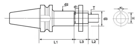 Держатель боковой фрезы BT50-SCA22.22-135