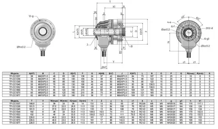 TF-CC1336-S Гидравлический приводной цилиндр с открытым центром