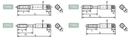 Метчик твердосплавный с прямой канавкой и длинным хвостовиком DLLS-OTT1001