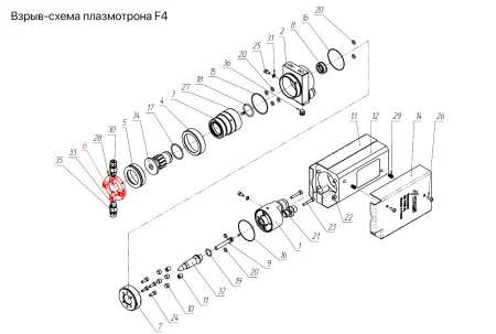 IRS-100020 Держатель инжектора четырехместный 105° / 90° / 90° / 75°