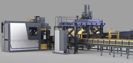 Автоматическая формовочная машина с боковым пескострелом и выдвижным песочным ящиком DLZX5060H