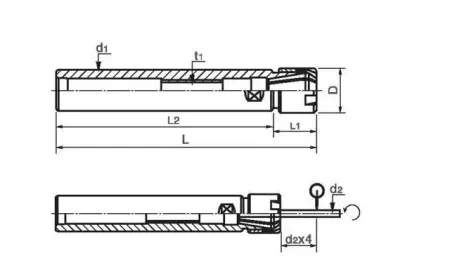 Фрезерный патрон с цилиндрическим хвостовиком C16-ER16-200M