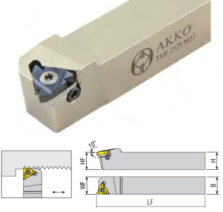 TER/L 2020 K16 Державка для нарезания наружной резьбы 