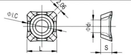Твердосплавная фрезерная пластина SEKT1204AEFN-LH-1