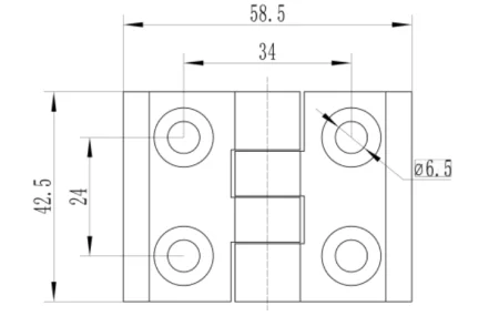 Петля алюминиевая М6 для алюминиевых профилей, серия 3040, ALF-LC3040-A