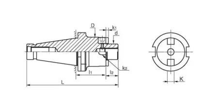 Фрезерный патрон NT50-FMB60-65