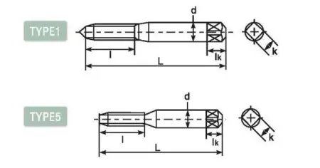 Метчик с прямой канавкой с левой резьбой DLST-HT302