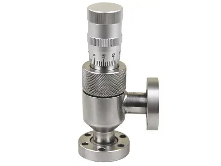 Вакуумный натекатель игольчатый ручной.GW-J4(1,2) Фланцы CF16/CF16 Артикул IRV-Р004-015