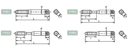 Метчик с прямой канавкой с левой резьбой DLLH-POT111