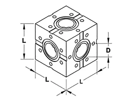 Куб 6-ти фланцевый CF100