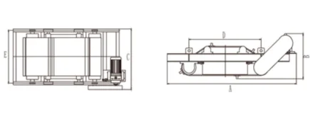 DM-PS-A-1000-160 Магнитный сепаратор подвесной с автоматической очисткой