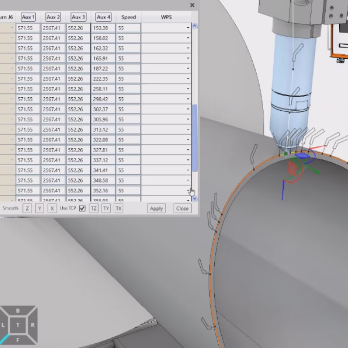 Загрузка управляющей программы для раскроя в роботизированный комплекс