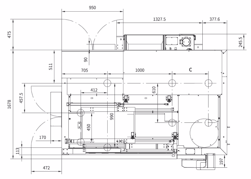 Размеры токарного станка с ЧПУ IRT-iT 35