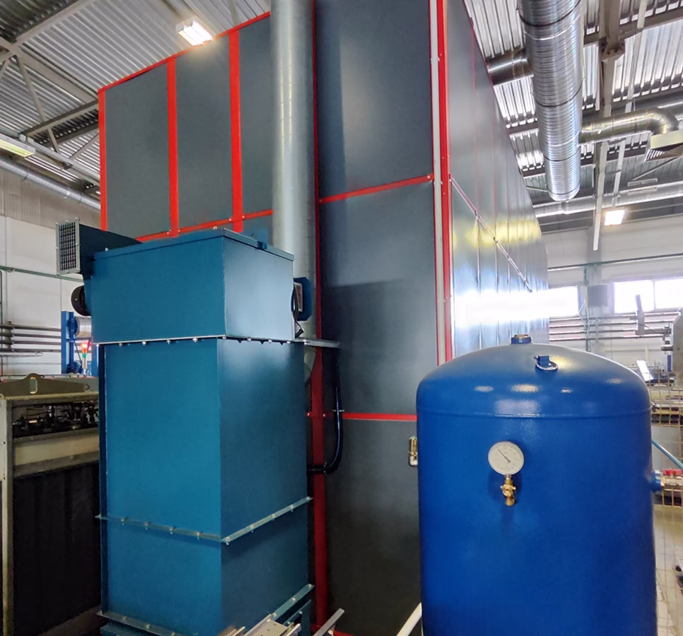 Фильтровентиляционная установка роботизированного комплекса лазерной сварки лестничных лотков