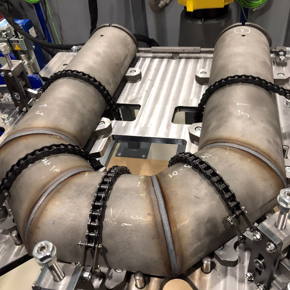 Сваренная деталь (процесс MIG Pulse) в роботизированном комплексе для TIG и MIG/MAG сварки