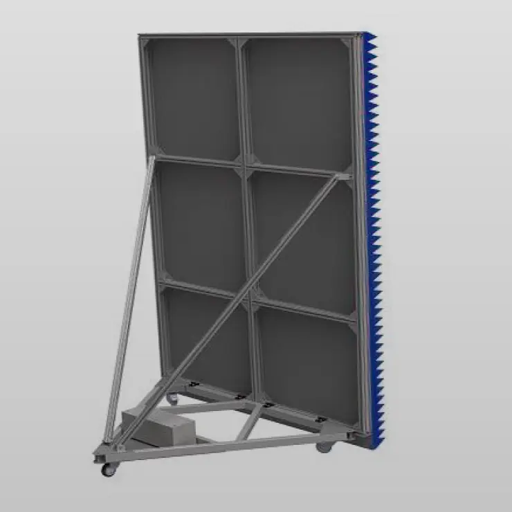 Подвижные панели акустических тестовых камер