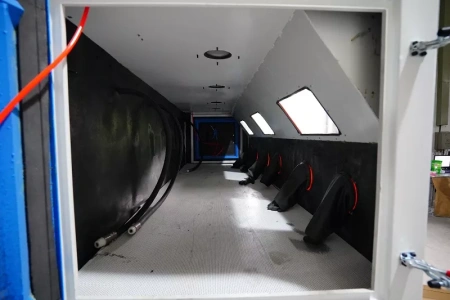 Пескоструйная камера напорная с тремя станциями DS-28-3PT